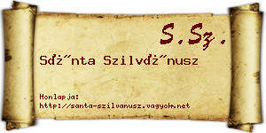 Sánta Szilvánusz névjegykártya